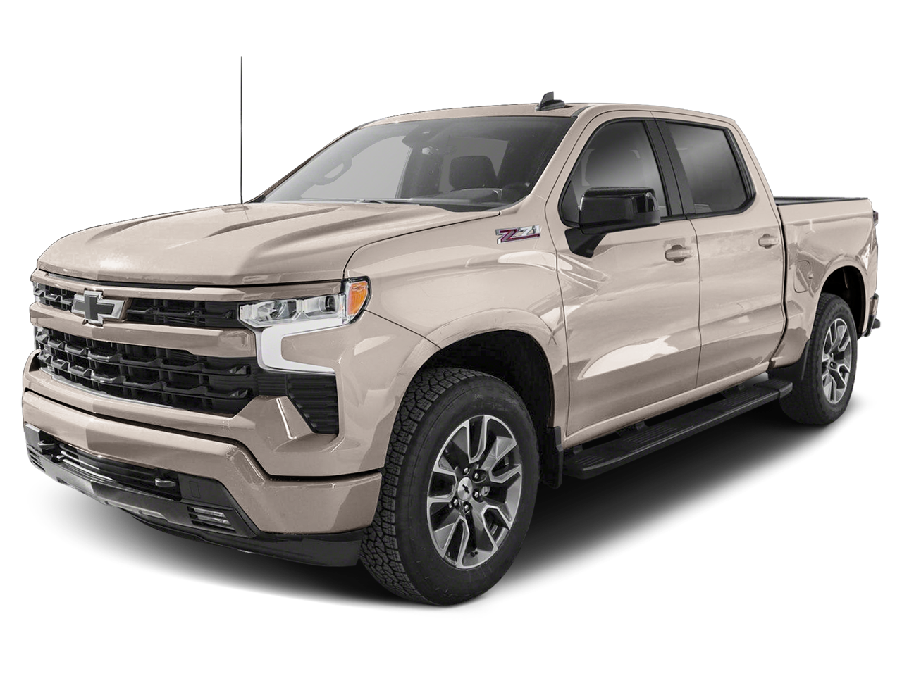 2026 Chevrolet Silverado 1500 RST in Black — front three-quarter view