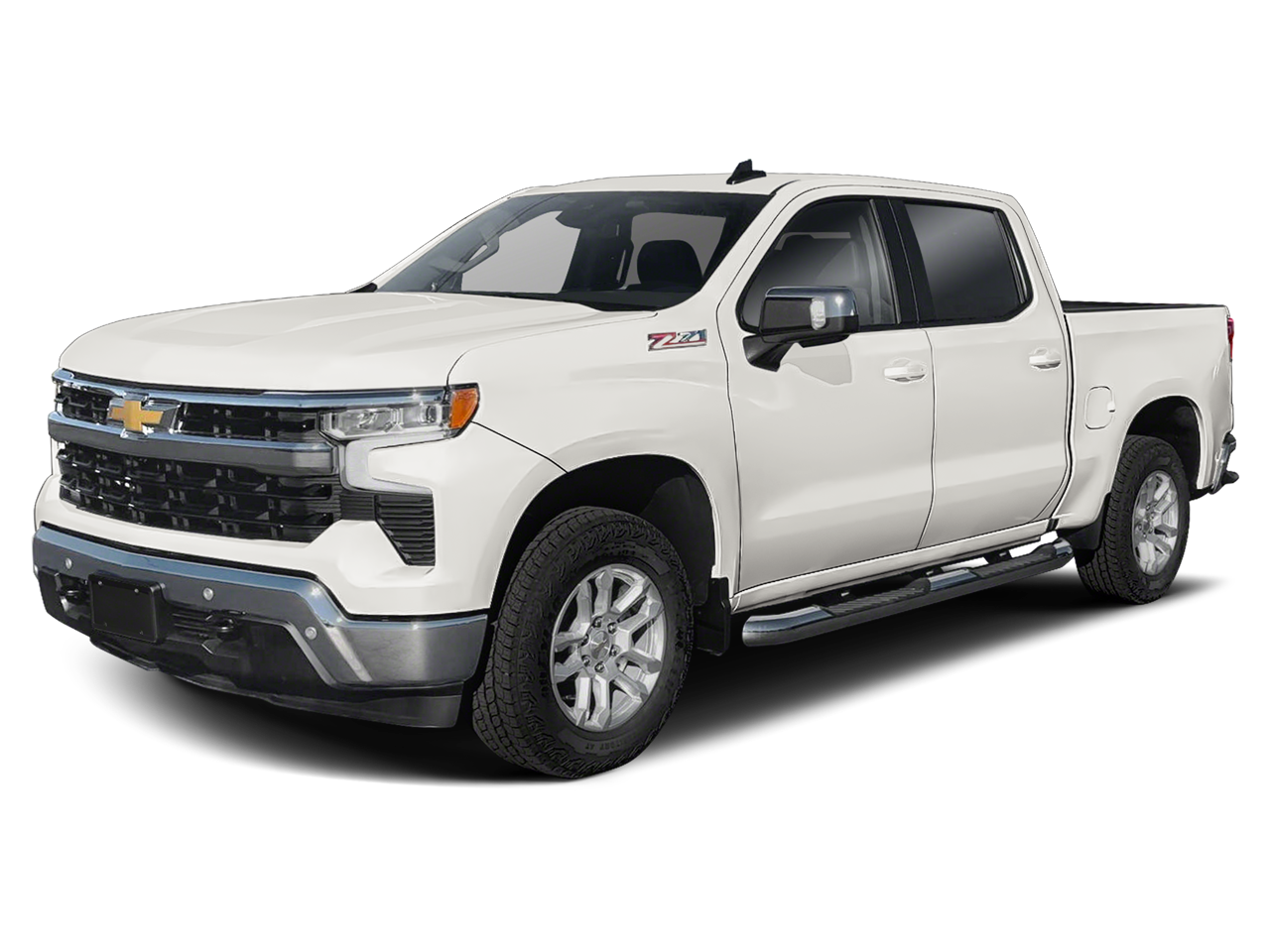 2026 Chevrolet Silverado 1500 LTZ in Polar White Tricoat — front three-quarter view