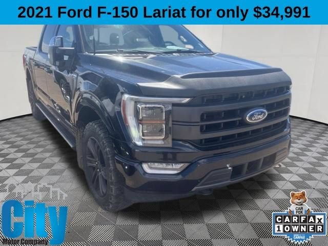 2021 Ford F-150 XL in Black — front three-quarter view