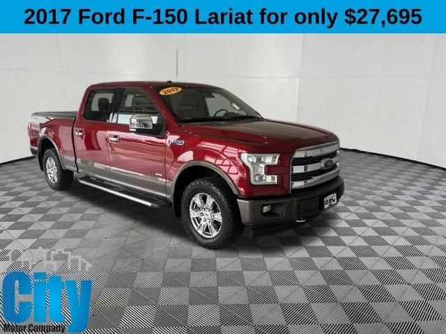 2017 Ford F-150 XL in Red — front three-quarter view
