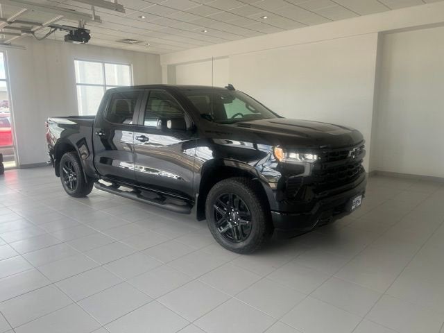 2026 Chevrolet Silverado 1500 RST in Black — front three-quarter view