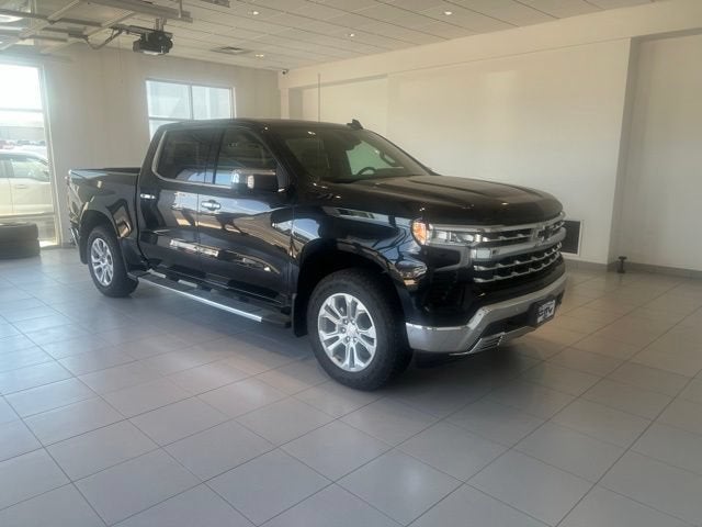 2026 Chevrolet Silverado 1500 LTZ in Black — front three-quarter view