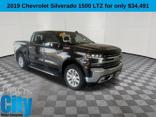 2019 Chevrolet Silverado 1500 LTZ in Havana Brown Metallic — front three-quarter view