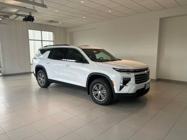2026 Chevrolet Traverse LT in Polar White Tricoat — front three-quarter view