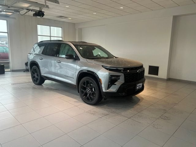 2026 Chevrolet Traverse RS in Sterling Gray Metallic — front three-quarter view