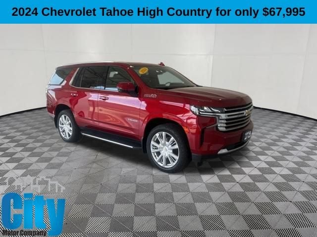 2024 Chevrolet Tahoe High Country in Radiant Red Tintcoat — front three-quarter view