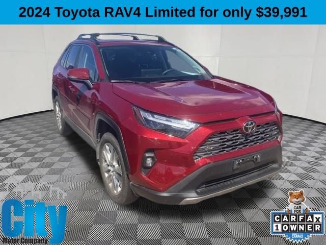 2024 Toyota RAV4 Limited in Red — front three-quarter view