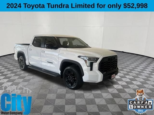 2024 Toyota Tundra 4WD Limited in White — front three-quarter view